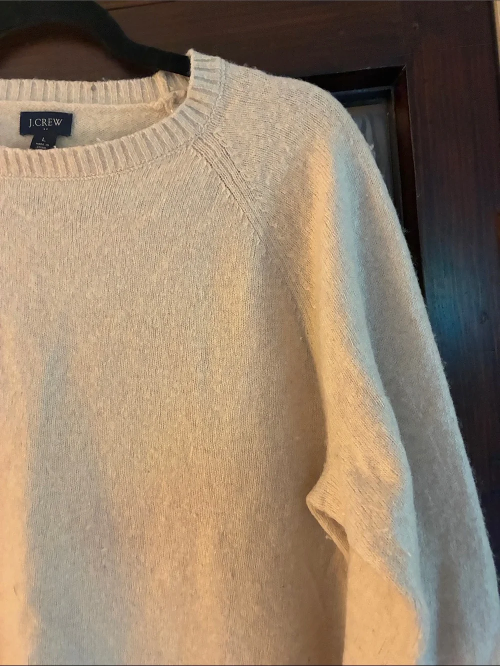 J. Crew Light Cream Crewneck Sweater